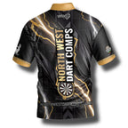 NORTH WEST DART COMPS PRO DART SHIRT £5 GOES TO ANDYS MAN CLUB MENTAL HEALTH CHARITY (CASE ALSO AVAILABLE)