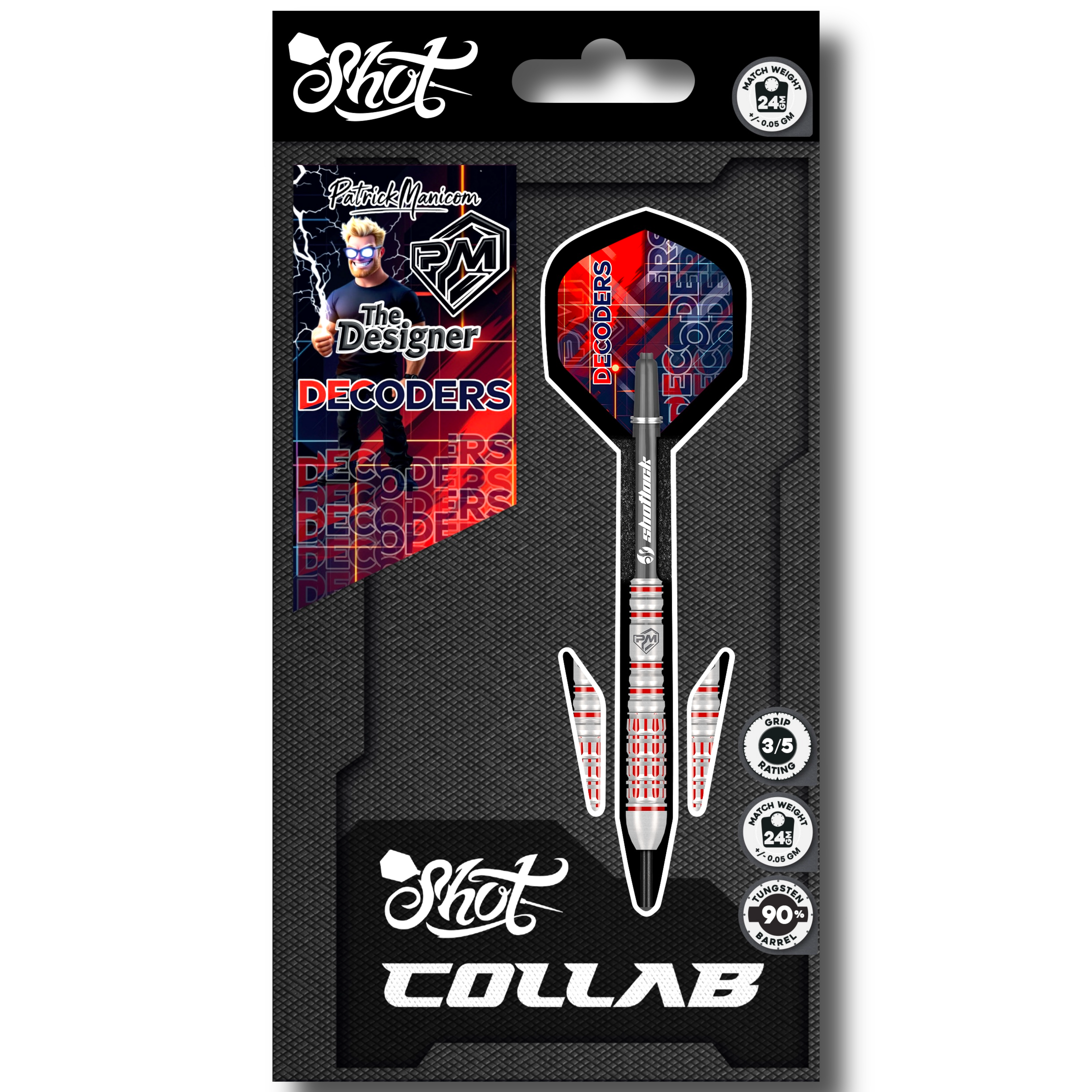 THE DESIGNER DECODERS SHOT & PM DARTS COLLAB