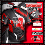 THROWDOWN OFFICIAL EVENT PRO DART SHIRT & 6 DARTS DART CASE