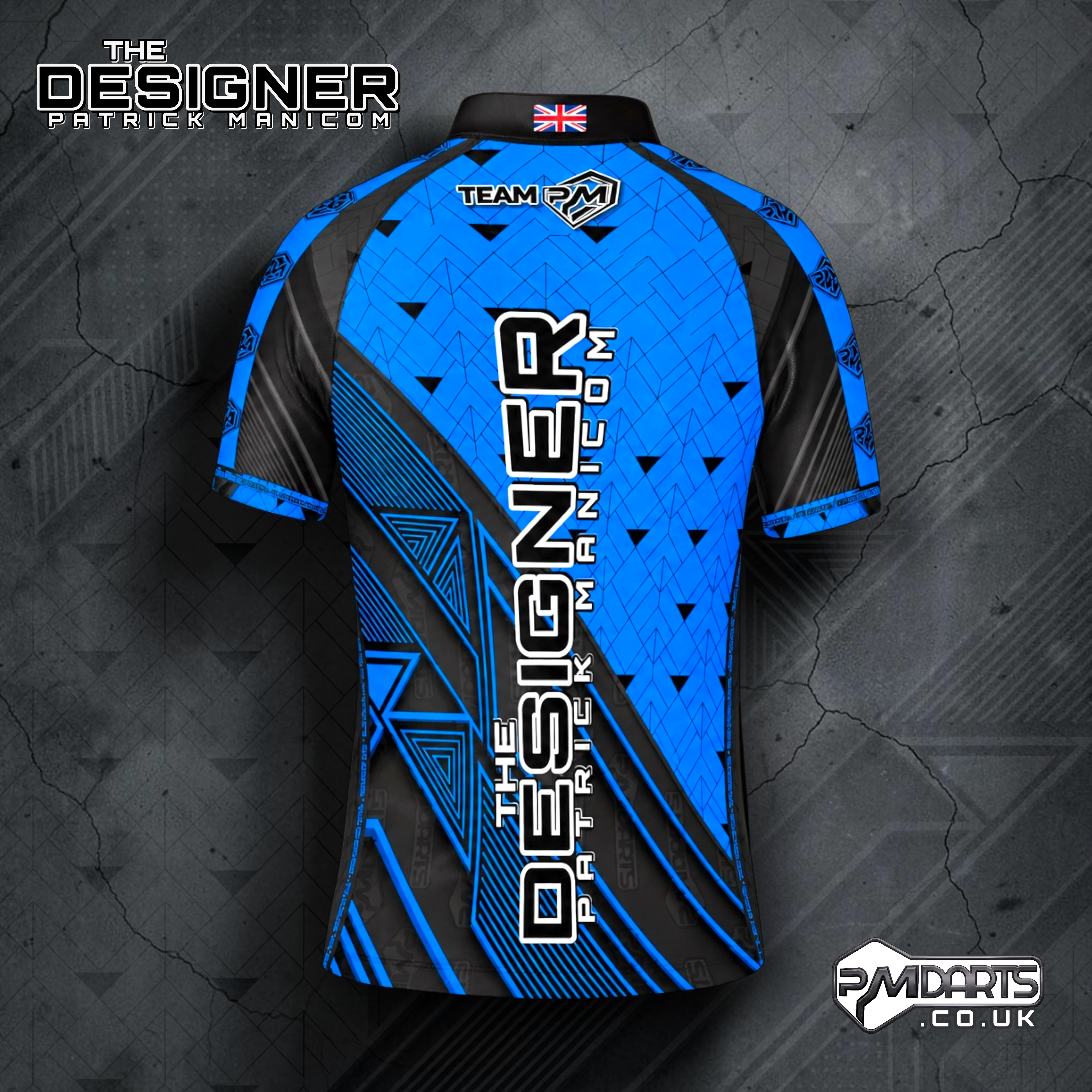 THE DESIGNER PATRICK MANICOM OFFICIAL PRO DART SHIRT