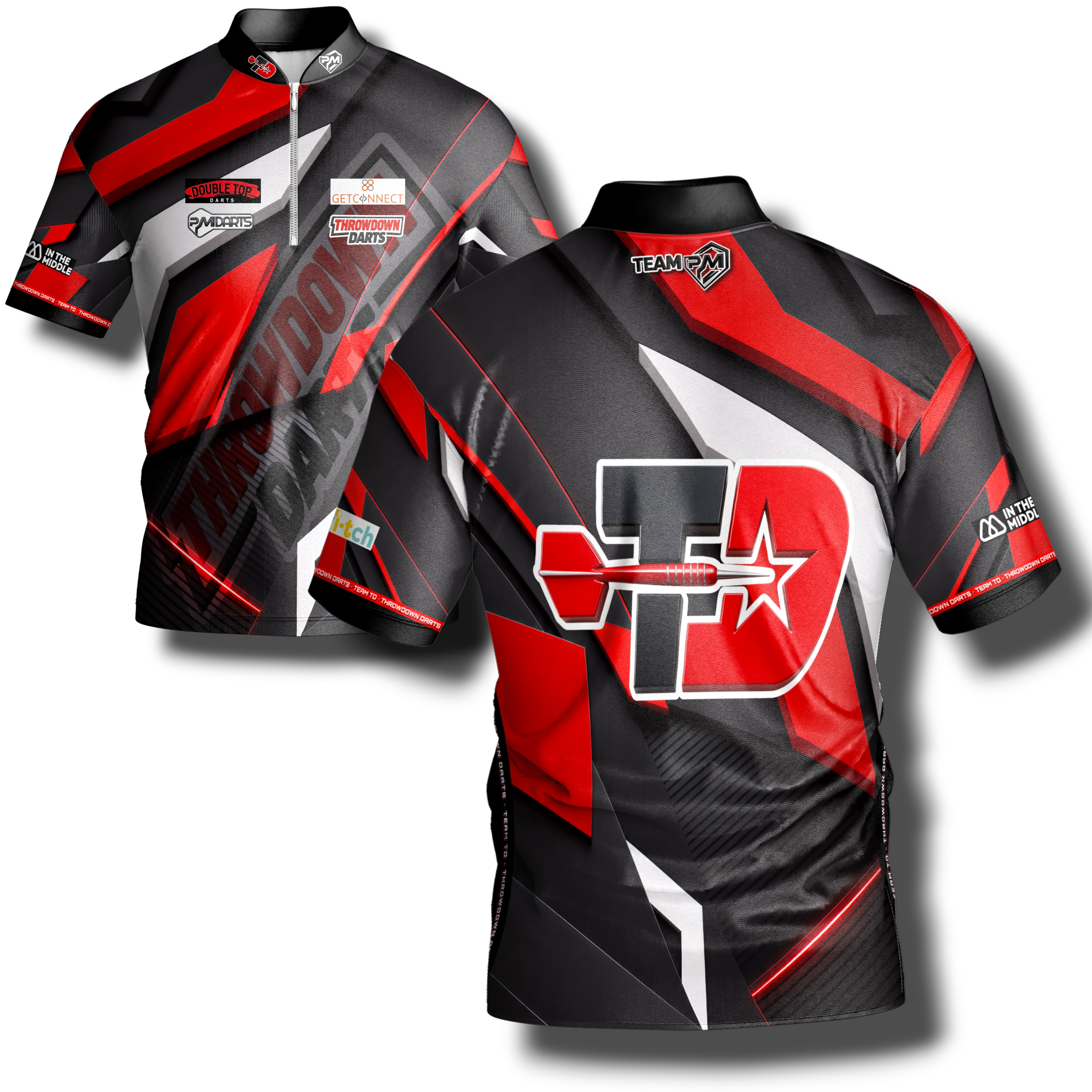 THROWDOWN OFFICIAL EVENT PRO DART SHIRT & 6 DARTS DART CASE