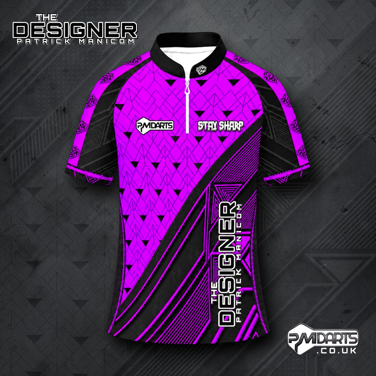 THE DESIGNER PATRICK MANICOM OFFICIAL PRO DART SHIRT