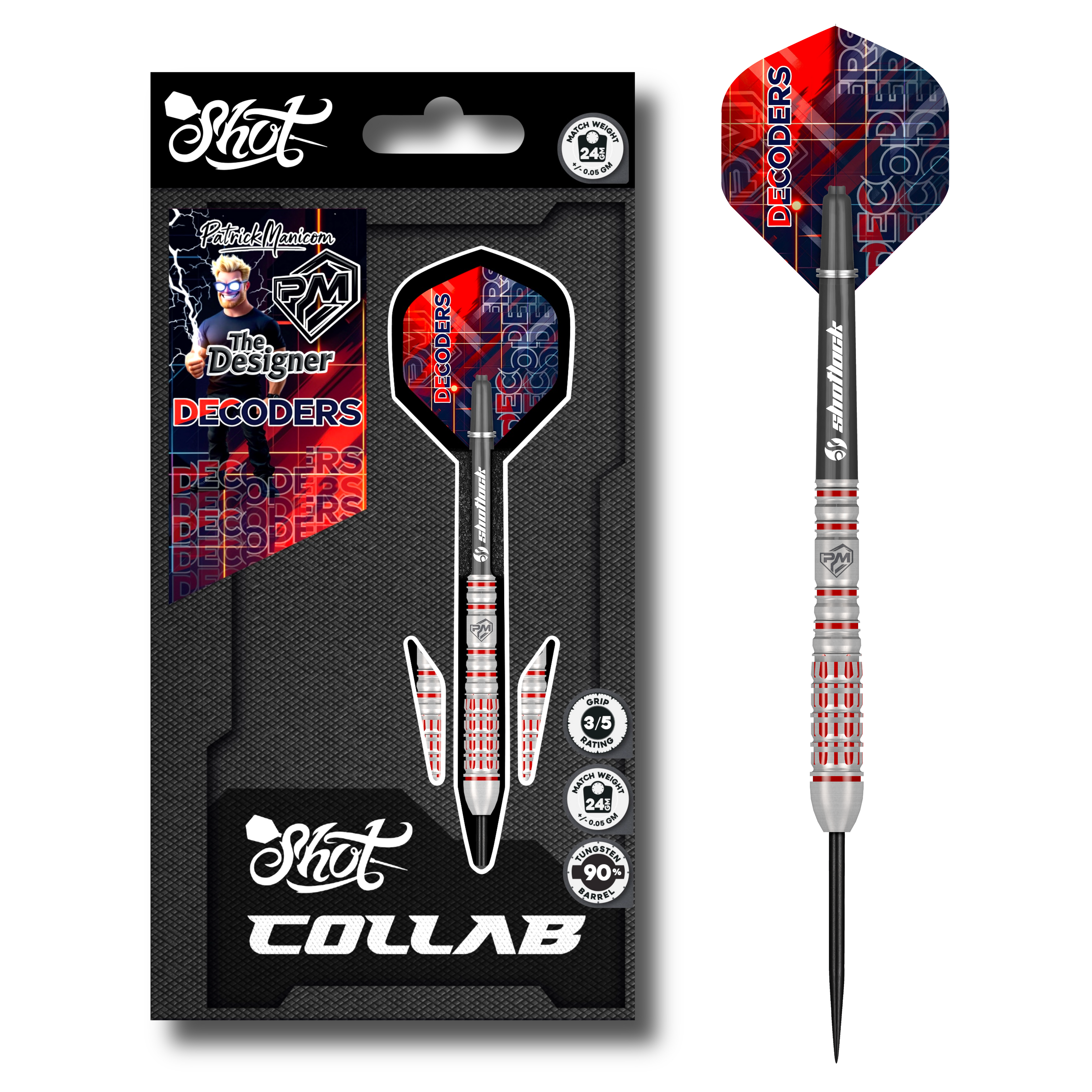 THE DESIGNER DECODERS SHOT & PM DARTS COLLAB