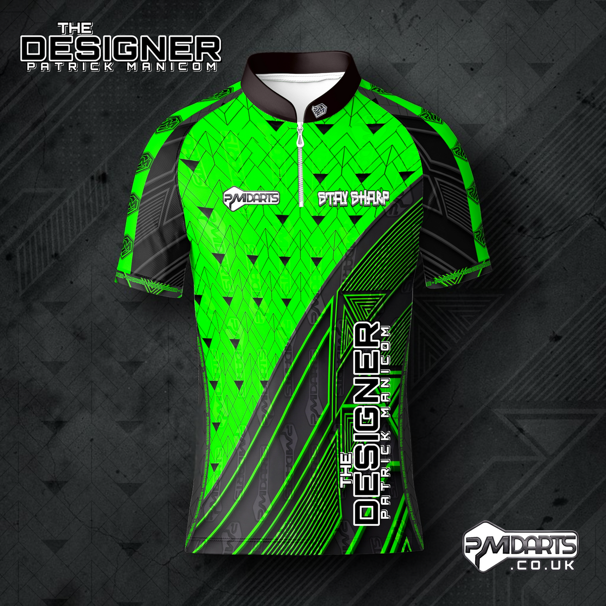THE DESIGNER PATRICK MANICOM OFFICIAL PRO DART SHIRT