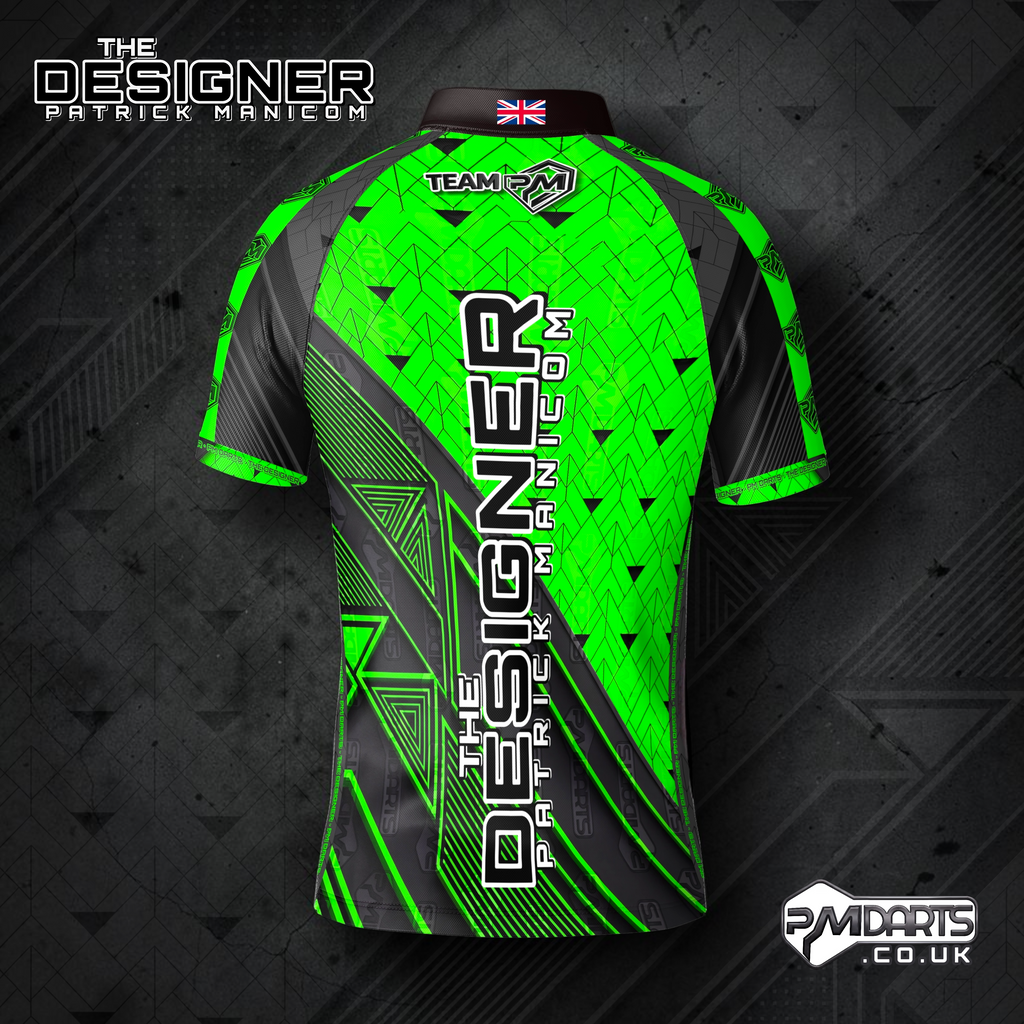 THE DESIGNER PATRICK MANICOM OFFICIAL PRO DART SHIRT