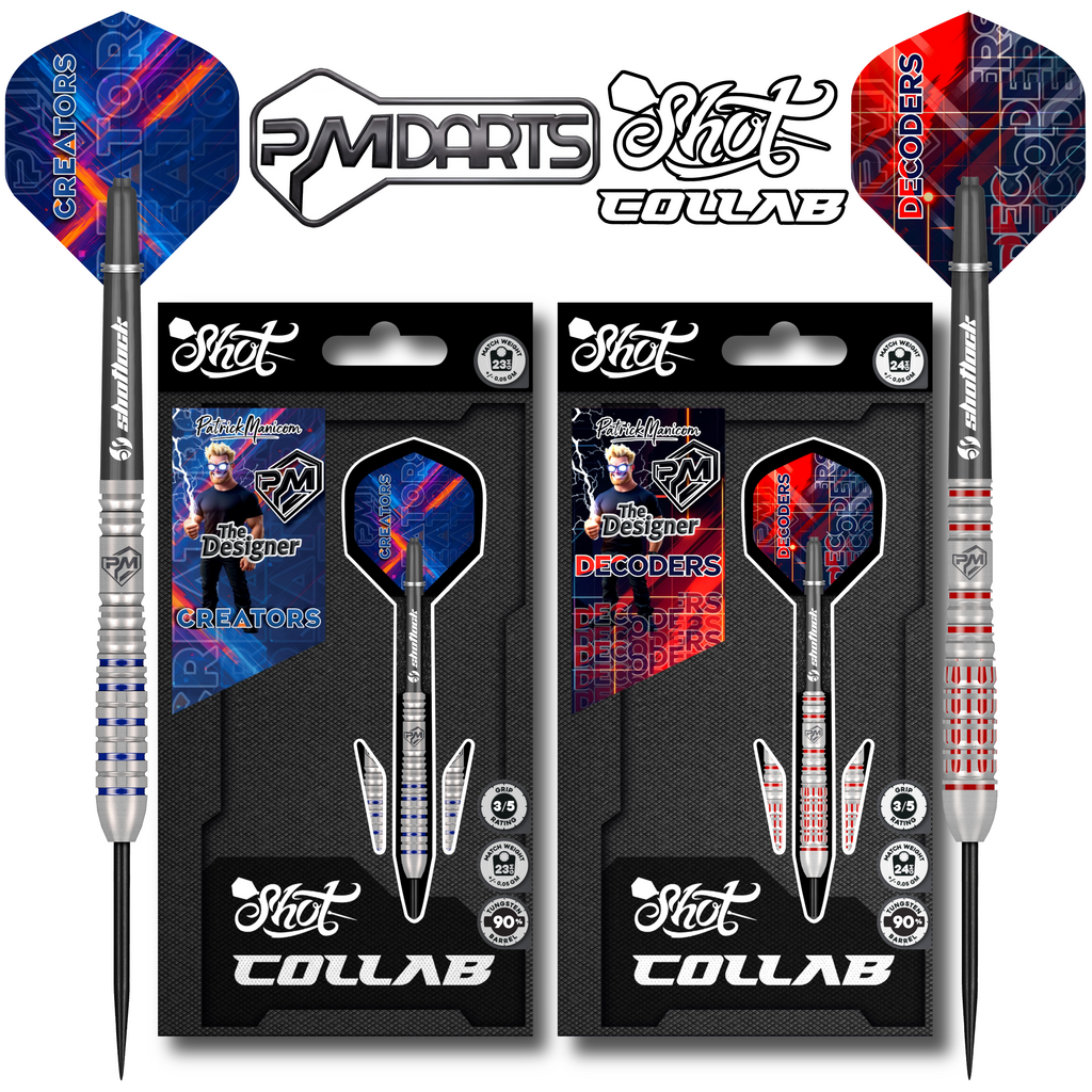 THE DESIGNER DECODERS SHOT & PM DARTS COLLAB