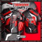 THROWDOWN OFFICIAL EVENT PRO DART SHIRT & 6 DARTS DART CASE