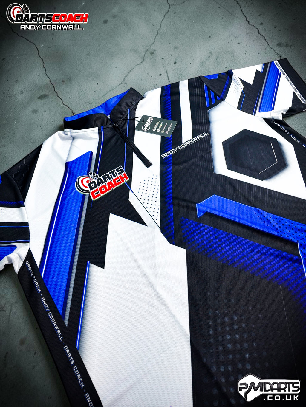 THE DARTS COACH ANDY CORNWALL OFFICIAL PROFESSIONAL DART SHIRT